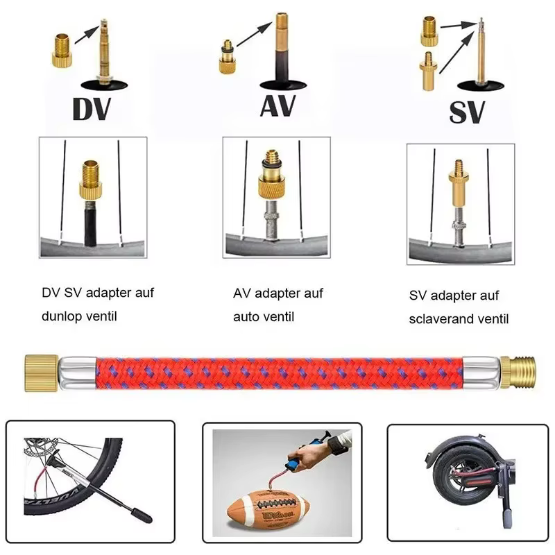 Kit de gonflage de pneus 21/30 pièces avec adaptateur de tuyau d'air
