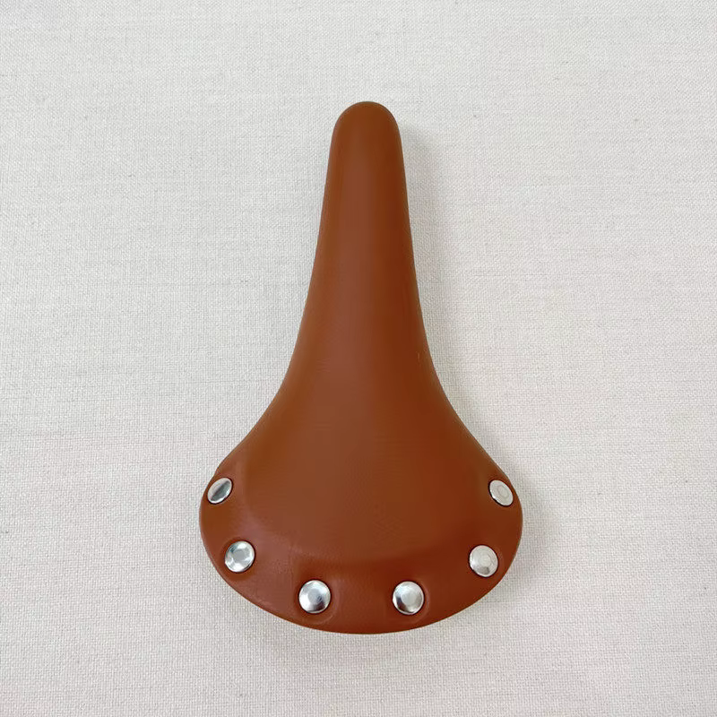 Selle de vélo vintage rivetée marron