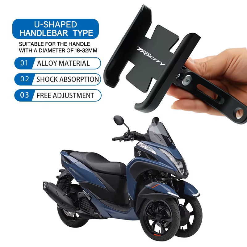 Support de téléphone portable pour moto en alliage