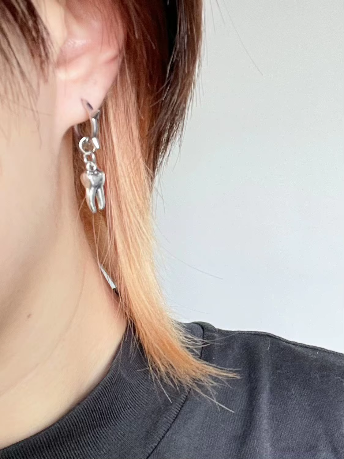 Bijoux gothiques boucles d'oreilles dent Grunge Rock accessoire breloques boucles d'oreilles pour femmes Punk coréen mode boucles d'oreilles