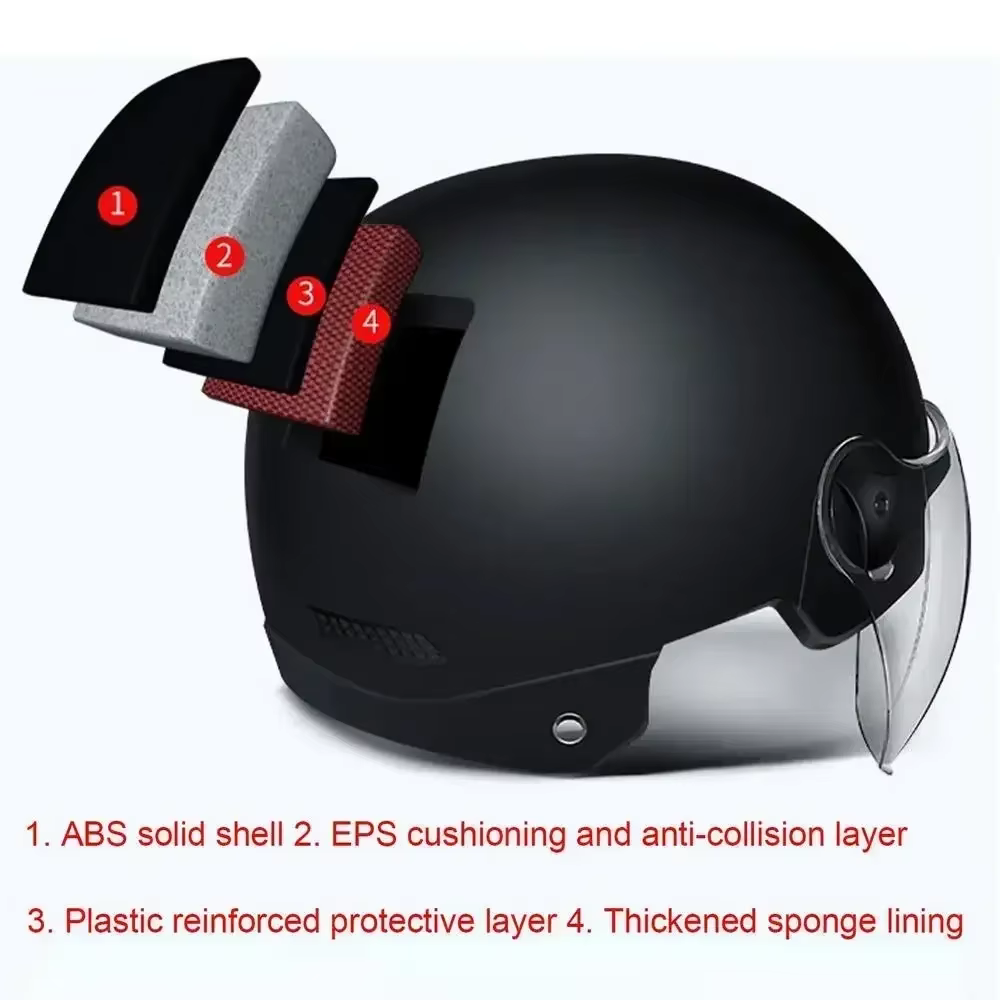 Casque de vélo léger avec lunettes pour adulte