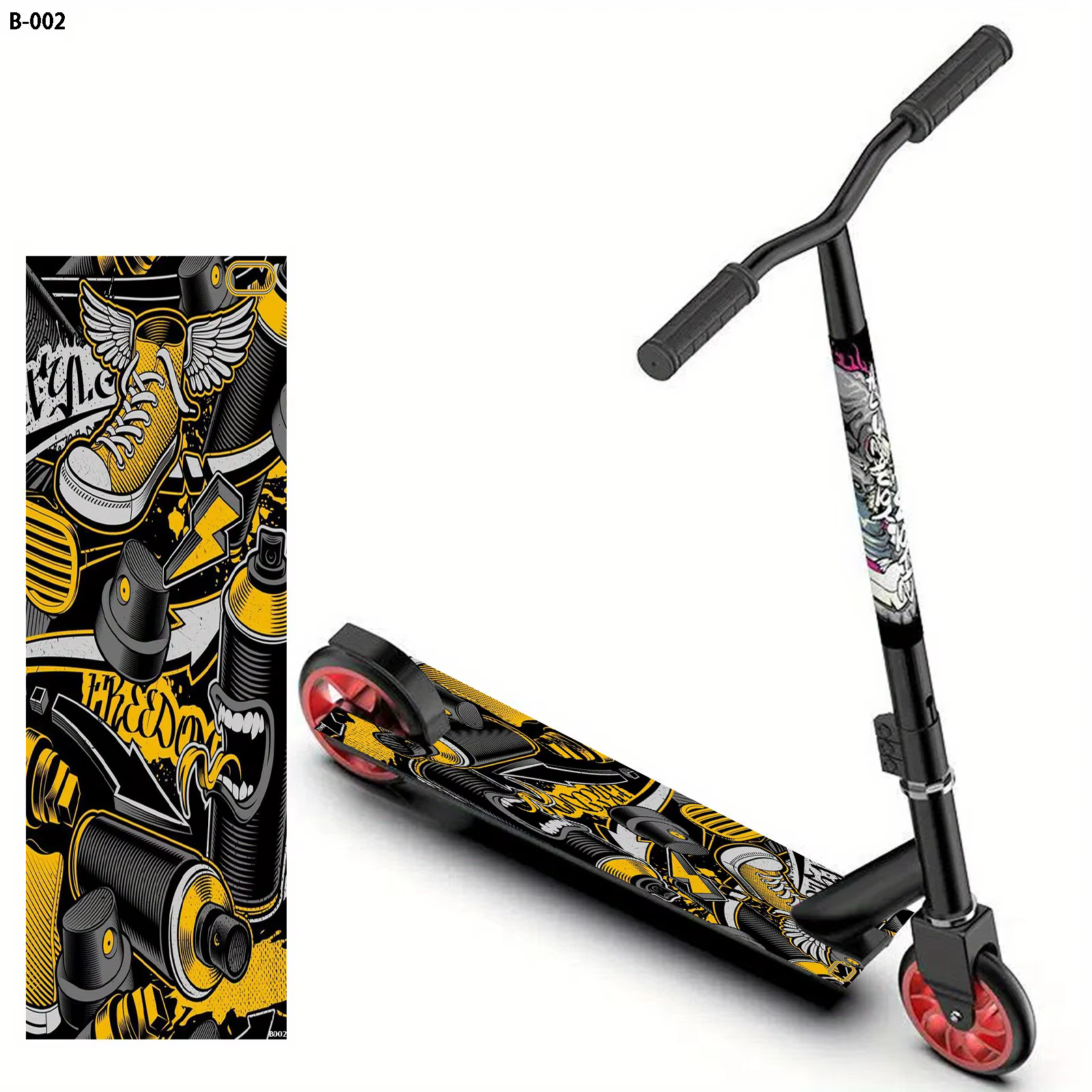 1 grand autocollant tendance pour scooter