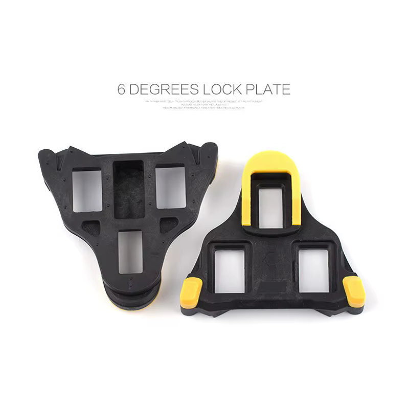 Crampons de vélo pédales de cyclisme autobloquantes ensemble de taquets flotteur à 6 degrés Clip jaune