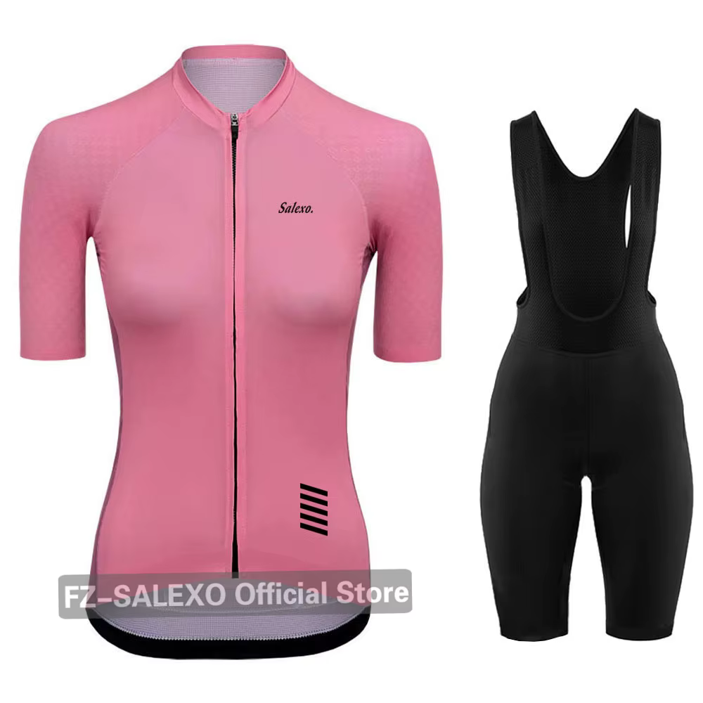 Maillot de cyclisme rose pour femmes
