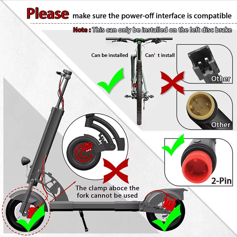 BUCKLOS mise hors tension freins de vélo électrique 2 pistons avec Rotor G3 e-bike jeu
