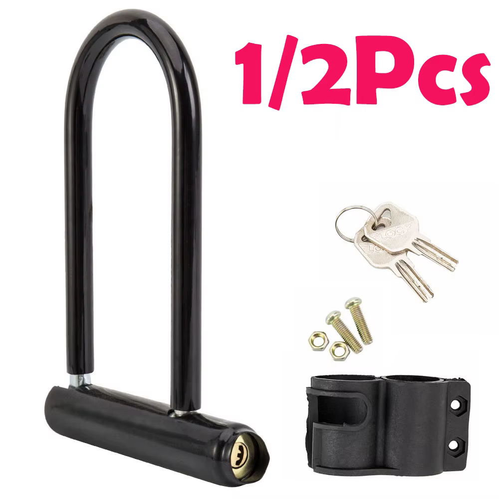 1/2 ensemble vélo U serrure portables Mini