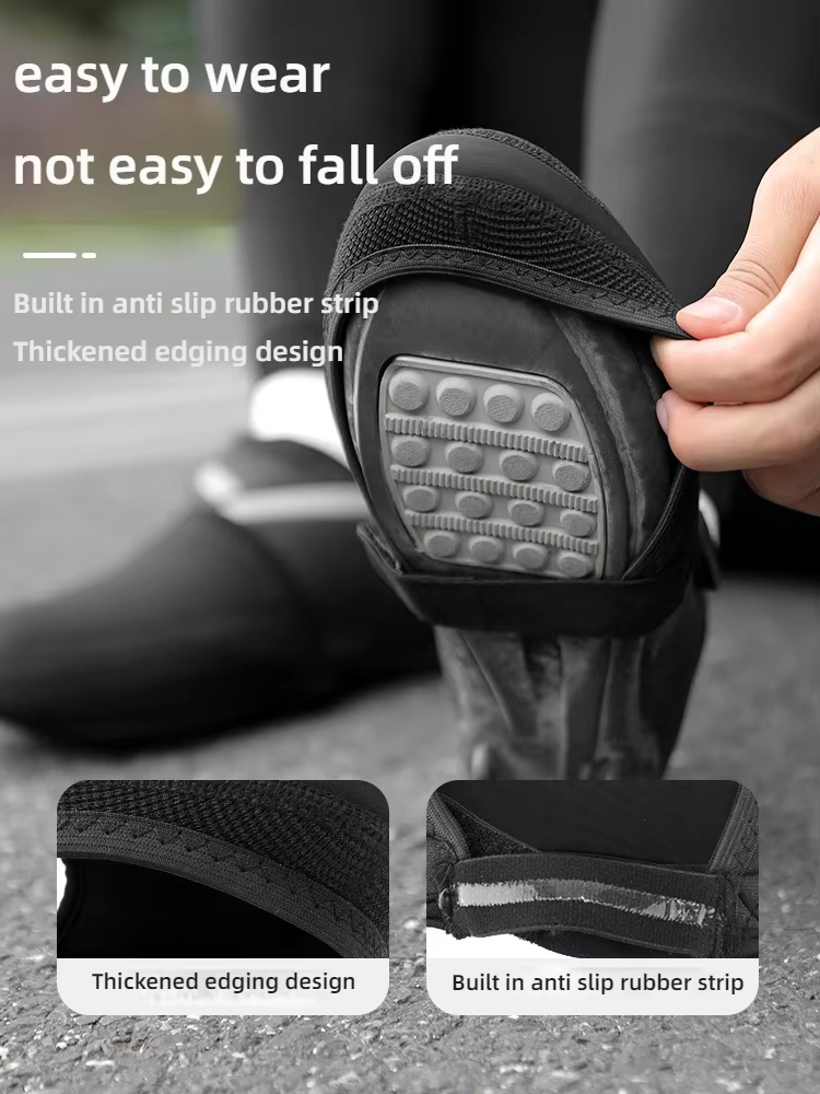 TOSUOD couvre-chaussures de cyclisme coupe-vent tissu résistant à l'abrasion garder au chaud demi-chaussures vtt vélo
