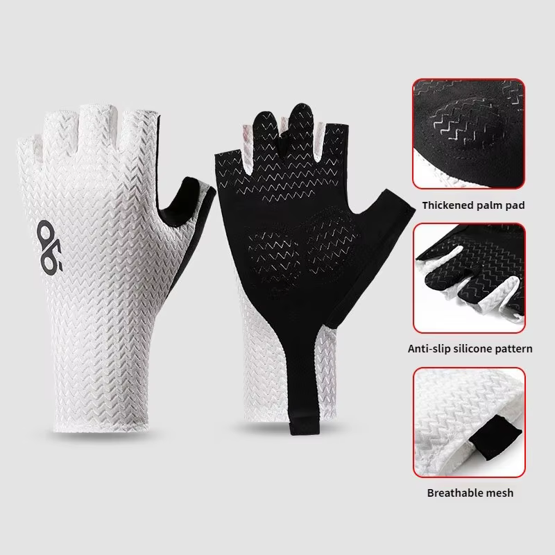 Gants de cyclisme demi-doigt respirants d'été