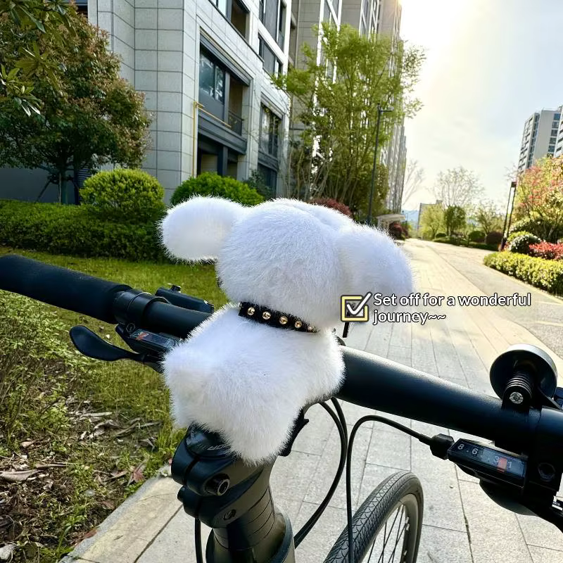 CA 1 pièce, nouveau pendentif décoratif en peluche chiot mignon pour guidon de vélo