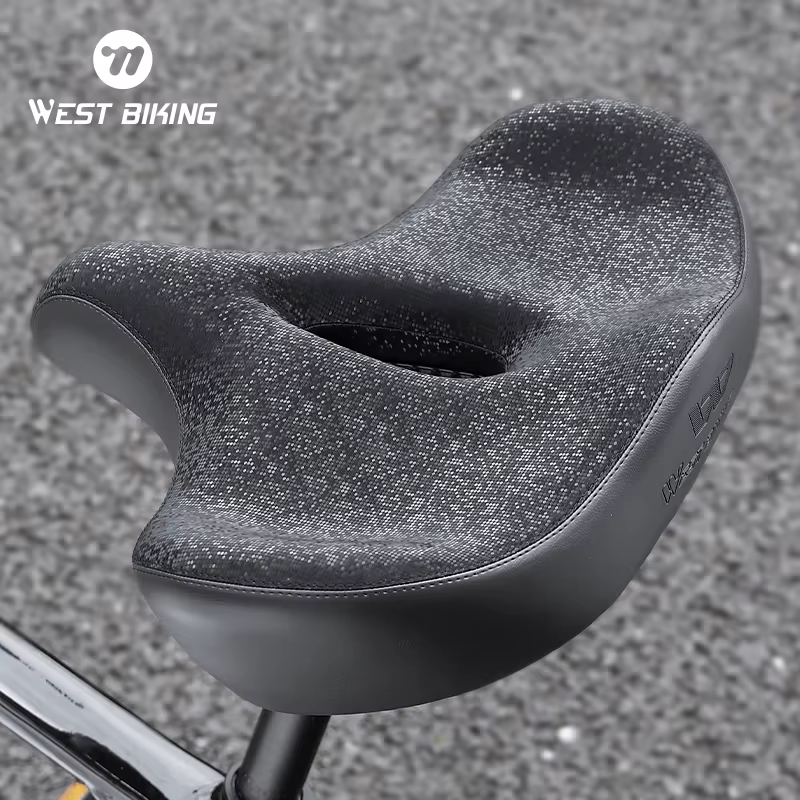 WEST BIKING-Selle ergonomique ultra large confortable pour vélo électrique