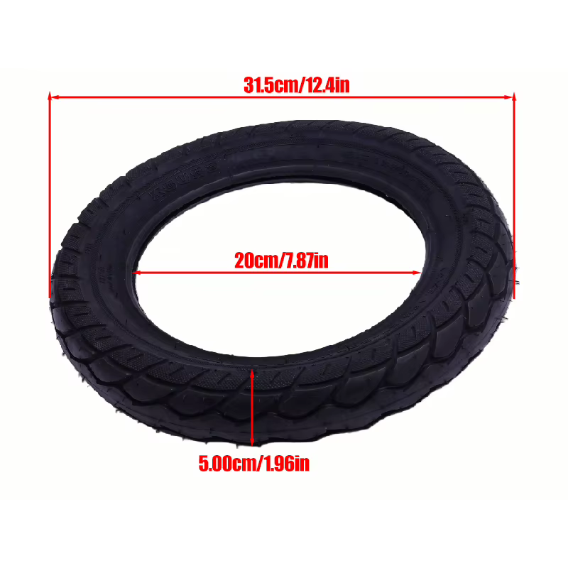 Pneu de 12 pouces (57-203) 12 1/2 x 2 1/4 pour trottinette électrique