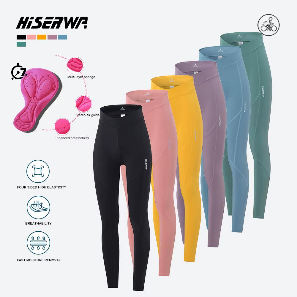 Hiserwa Pantalon de cyclisme pour femme