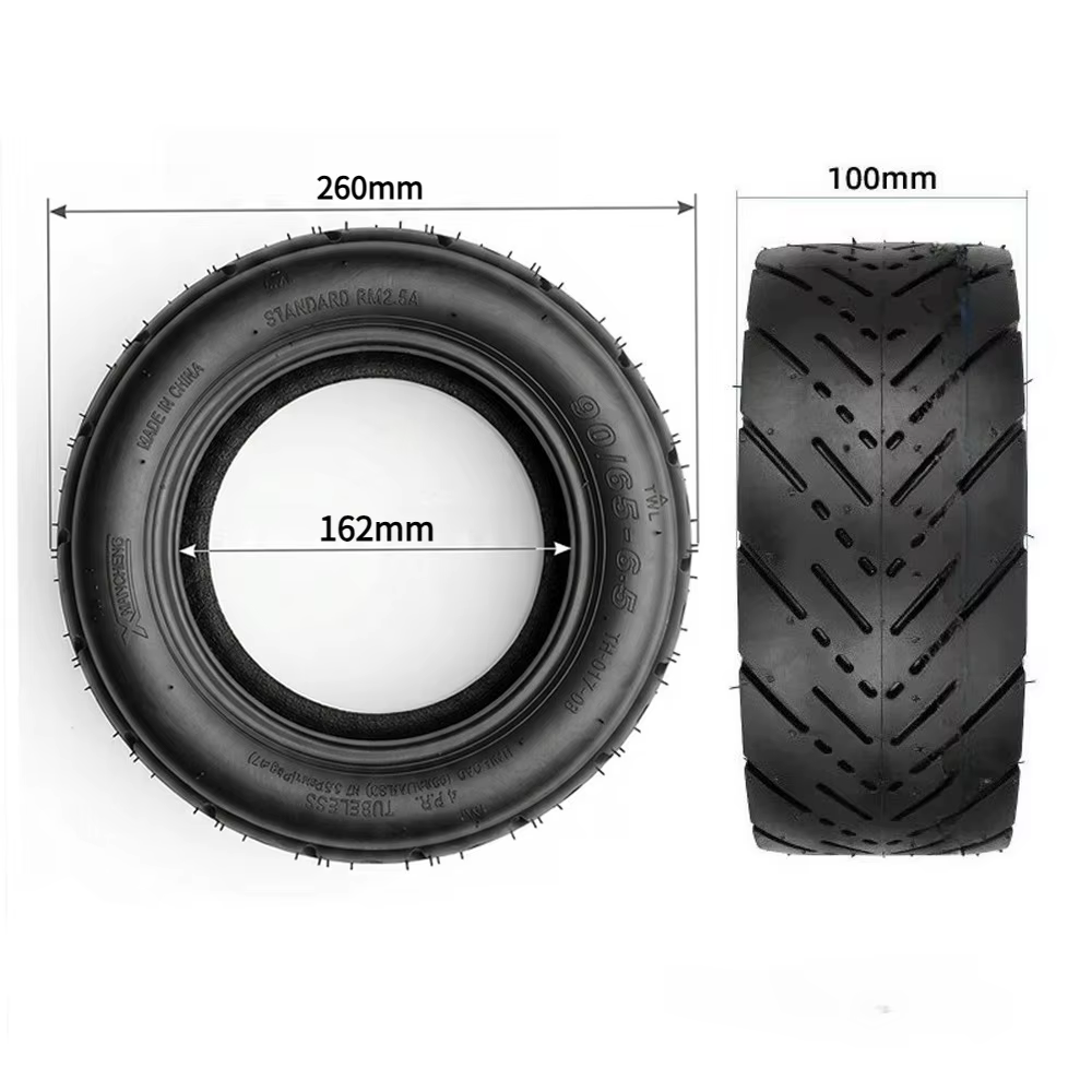 Pneu tubeless renforcé 90/65-6.5 pour trottinette électrique Kukirin G4