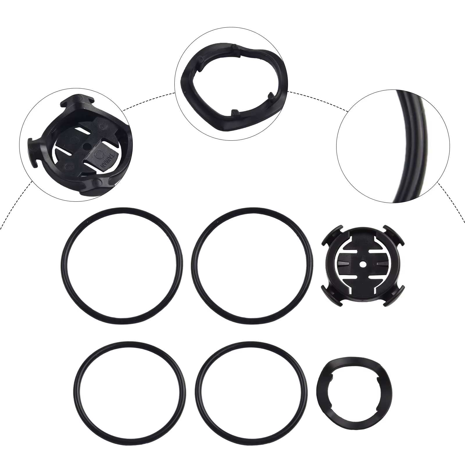 1pc vélo bord quart de tour support d'ordinateur pour Garmin tige ou guidon bandes de caoutchouc