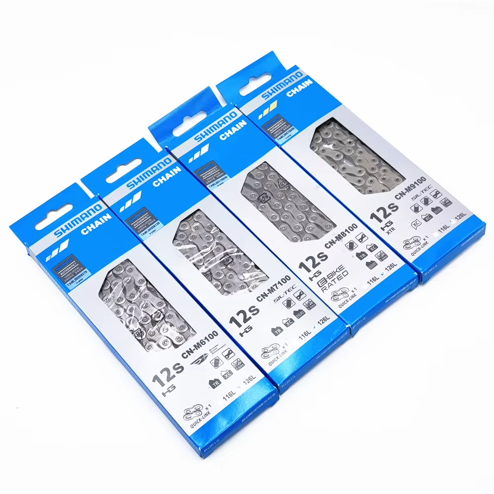 Chaîne de vélo Shimano 12 vitesses 12s avec lien rapide CN-M6100/M7100/M8100/M9100 116L/126L/138L