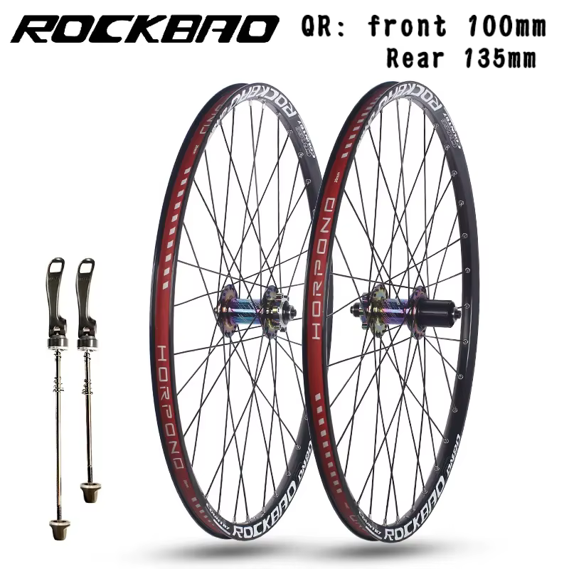 ROCKBAO VTT roues 24/26/27.5/29 pouces frein à disque 4 roulements 7-12 vitesses dégagement rapide 29er vtt roue de vélo