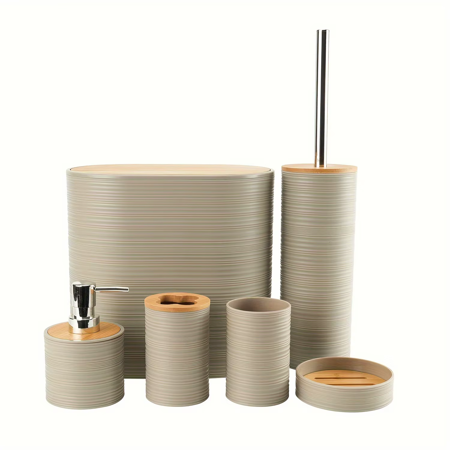 Ensemble d'accessoires de bain porte-brosse à dents, cadeau chauffant, ensemble d'invitation pour seau, dessus de vanité, 6 pièces par ensemble, 007