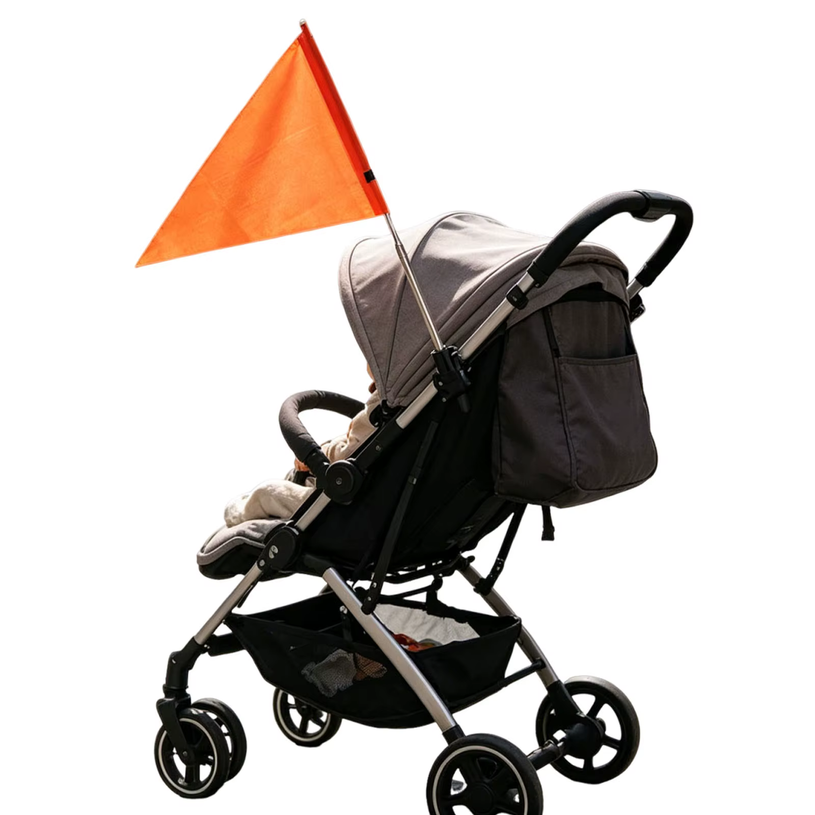 Drapeau de vélo avec mât pour la sécurité