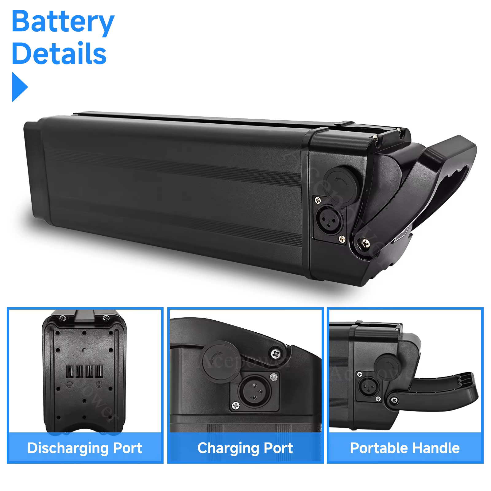 Batterie de vélo électrique Heybike Cityscape Velobecane 36V 10Ah 15Ah 25Ah pour remplacement