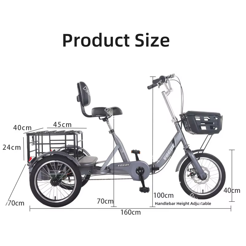 400W adulte Cargo vélo électrique nouveau Tricycle