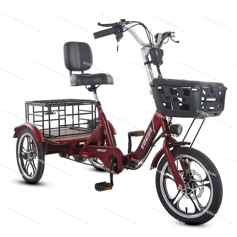 Tricycle électrique à pédales pour personnes âgées
