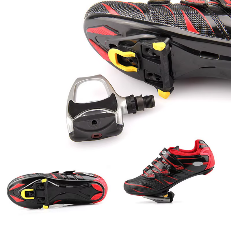 Crampons de vélo pédales de cyclisme autobloquantes ensemble de taquets flotteur à 6 degrés Clip jaune