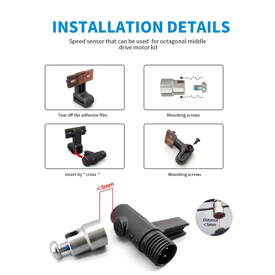BAFANG câble d'extension de capteur de vitesse vélo électrique Kits de Conversion de moteur d'entraînement central