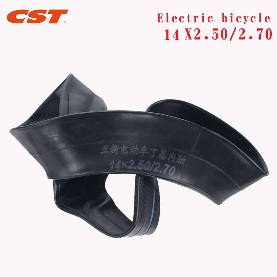 CST 14 16 18 20 "pneus de vélo électrique 14X2.50 buse de gaz courbée chambre à air en caoutchouc