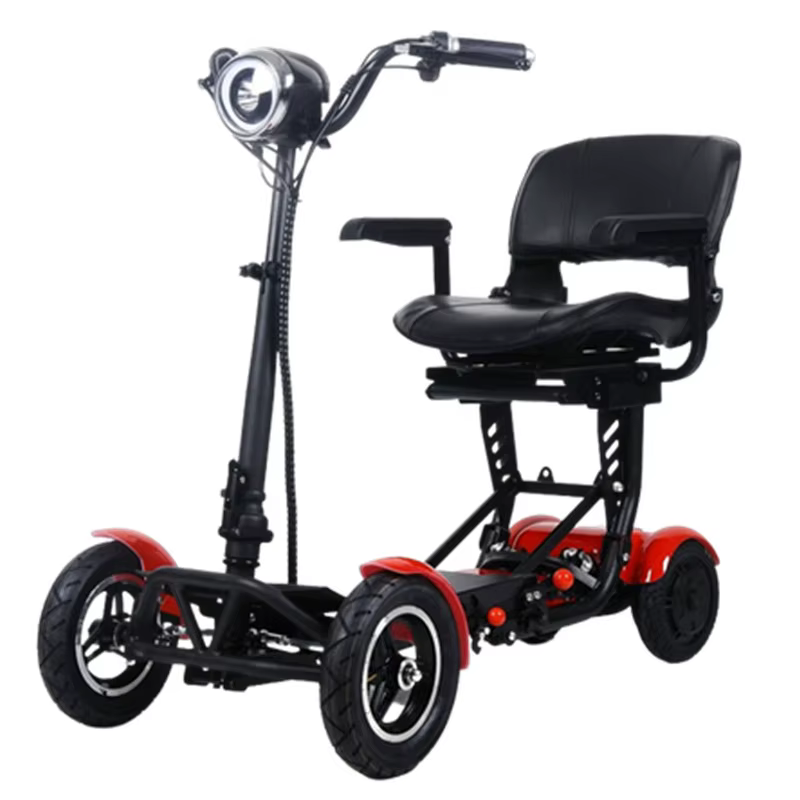 Scooter électrique de voyage léger pour femmes 500W 36V Scooters de mobilité 4 roues pliantes avec accoudoir amovible