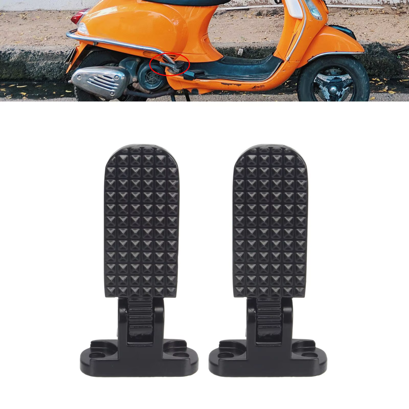 1 paire de pédales arrière de vélo électrique remplacer les composants accessoires en métal vélos plaque de pied