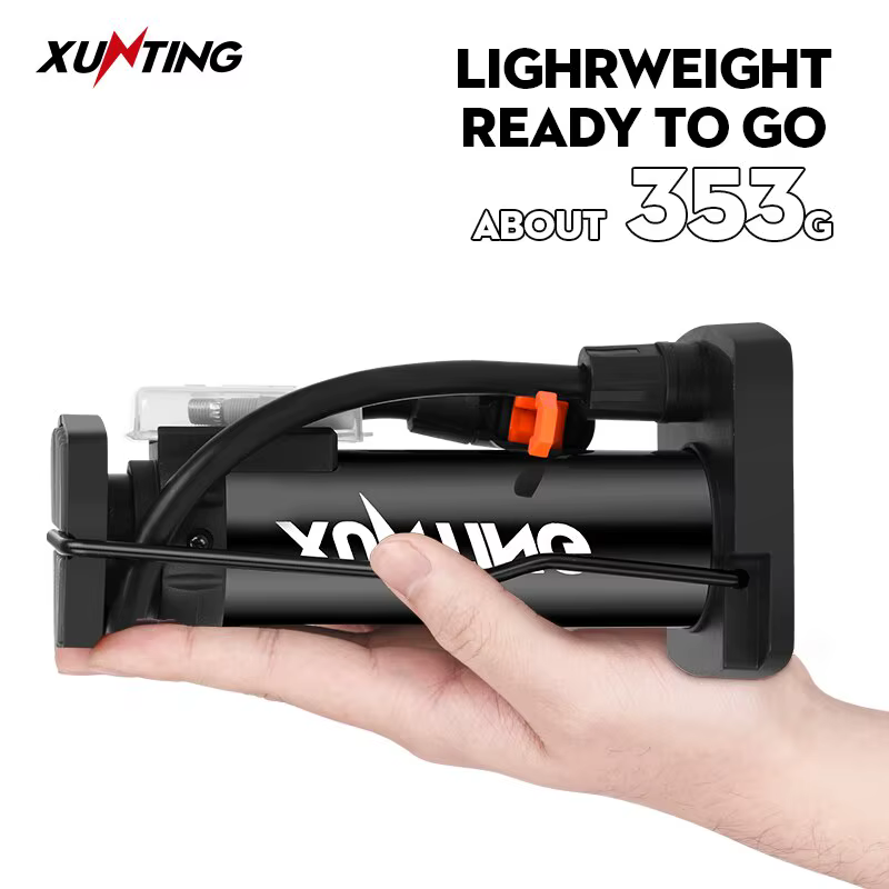 Xunting 140PSI Haute Pression Pompe À Vélo AV FV Portable Air Gonfleur Pied