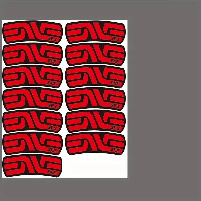1SET d'autocollants « Logo SES » - Design rouge audacieux pour vélos et ordinateurs portables | Équipement pour les