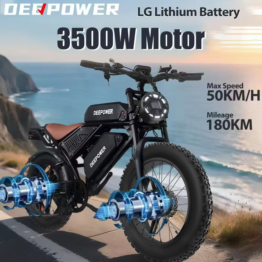 Vélo électrique tout-terrain DEEPOWER S8Advance 3500W48V60A