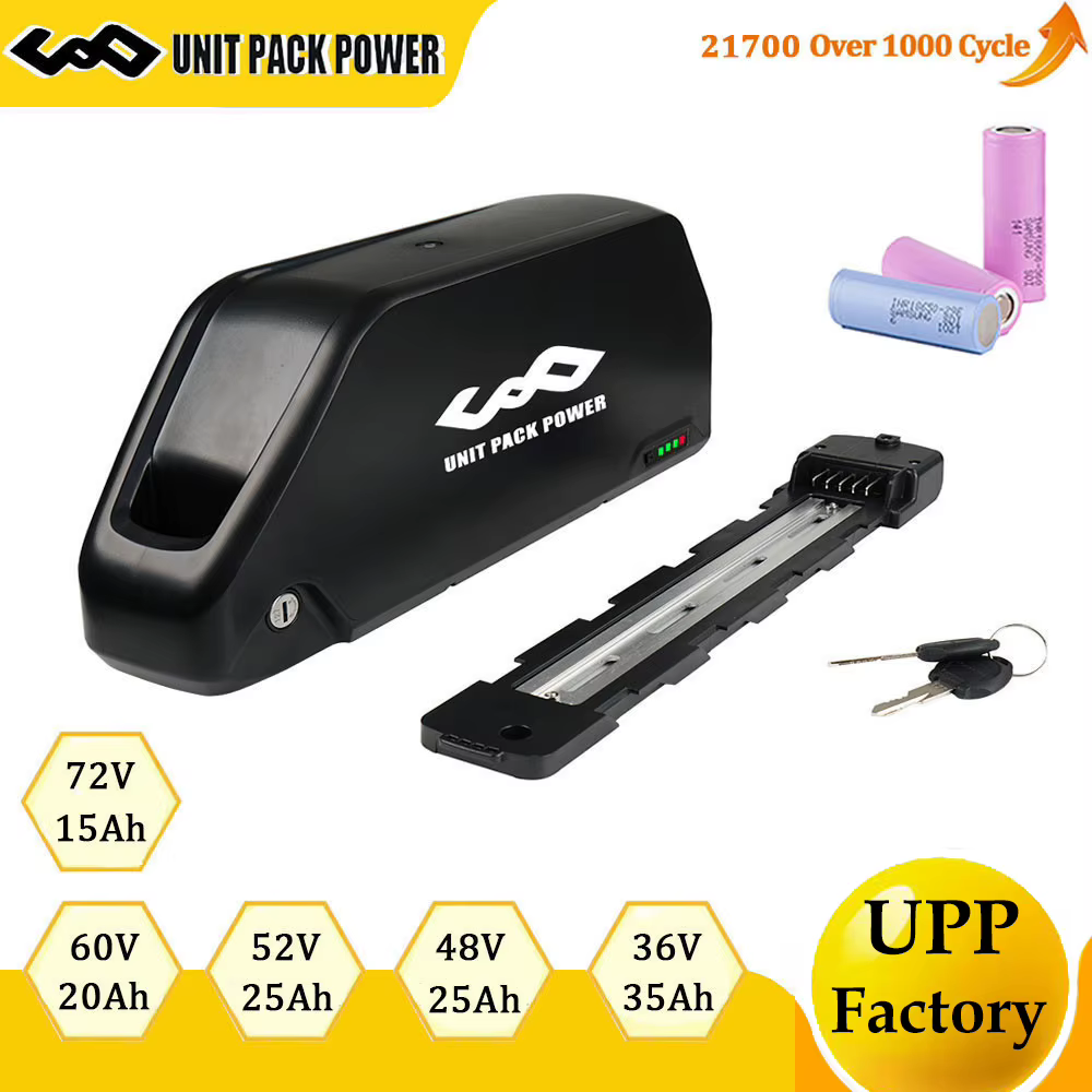 48V 30AH batterie de vélo électrique 21700 cellules 60V 52V 48V vélos tube inférieur Polly L-G 72V 15AH Scooter e-bike