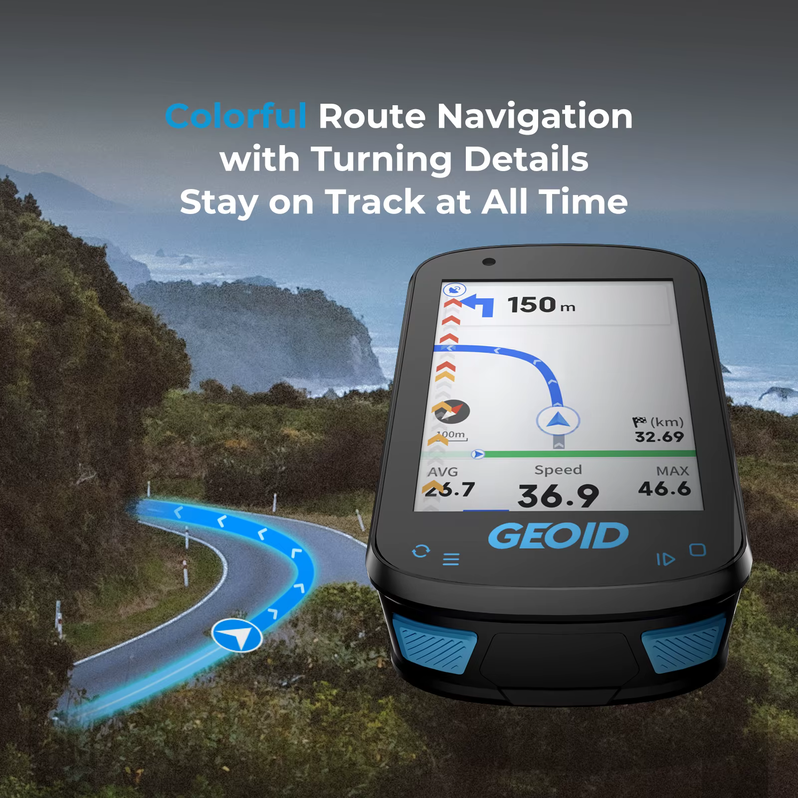 Ordinateur de vélo GPS GEOID