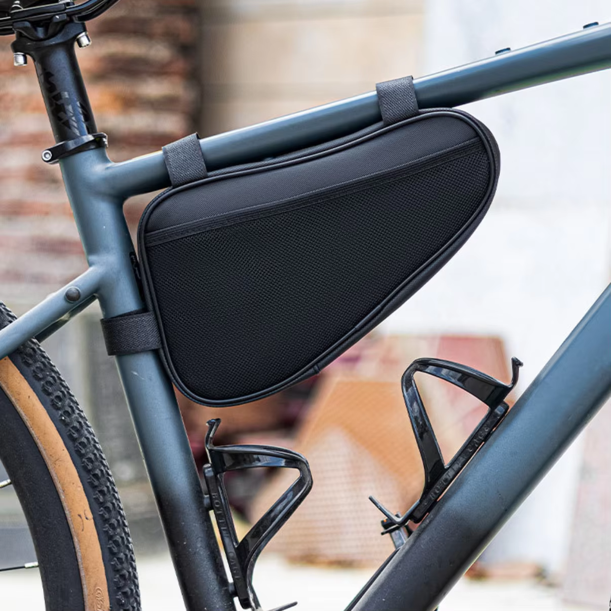 Sac de cadre triangulaire pour vélo – Pochette de rangement pour tube supérieur