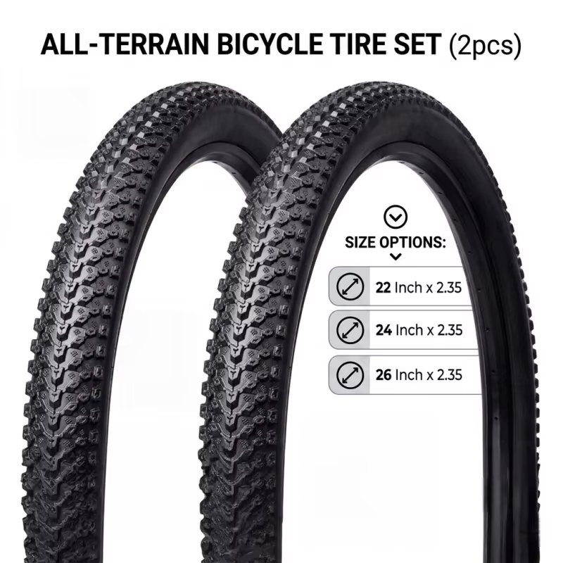 2 pneus de vélo 26x2.35 24x2.35 22x2.35