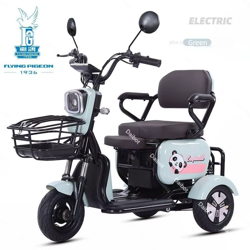 Mini tricycle électrique parent-enfant pour la famille avec siège enfant pliable 800W 48V 3 roues