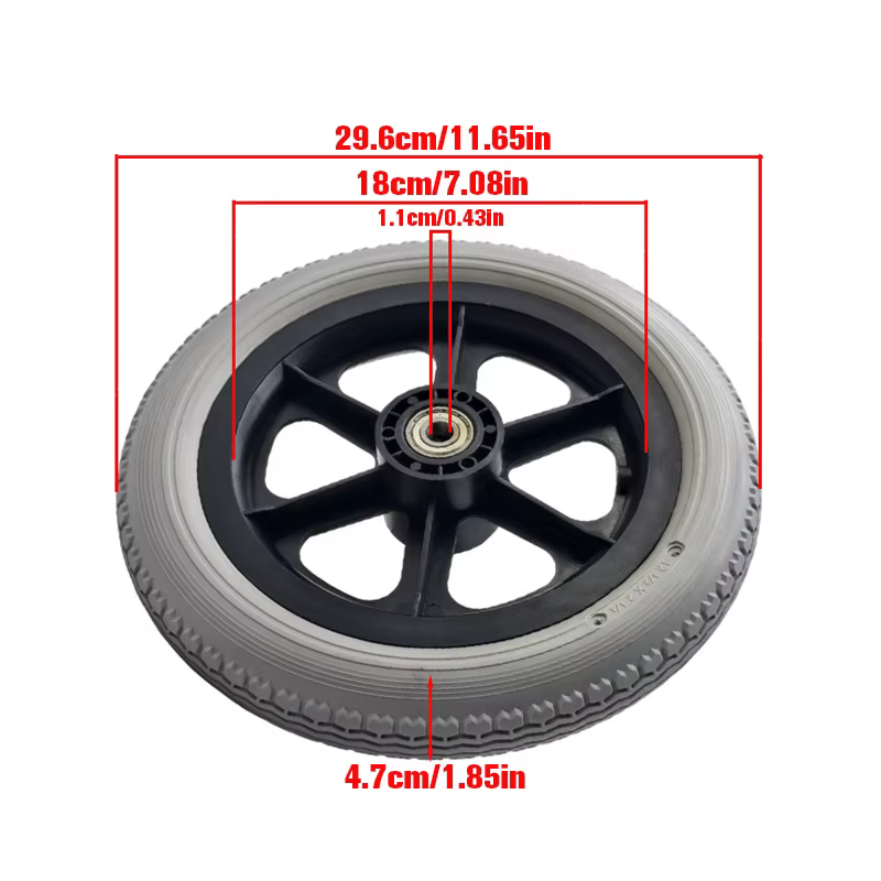 12 pneus solides gris non gonflables de 1/2 x 2 1/4, adaptés au remplacement des pneus de trottinettes électriques, résistants à l'usure et antidérapants
