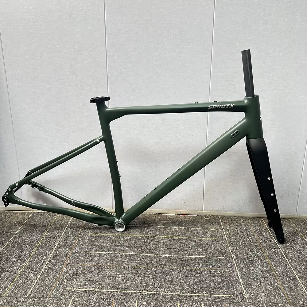 Cadre de vélo de route à axe traversant avec couleur de fourche avant en Fiber de carbone peut être personnalisé