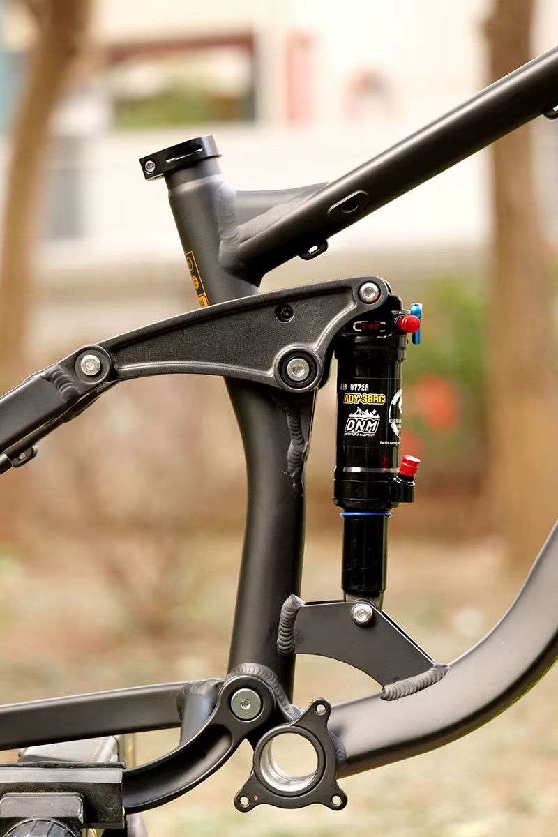 Cadre de vélo tout suspendu en alliage d'aluminium pour VTT électrique Soft Trail 4 liens MTB Enduro AM DH Downhill 135x10mm
