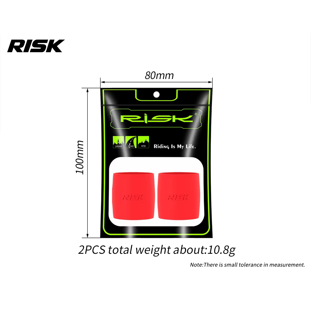 Lot de 2 attaches de guidon élastiques en silicone pour vélo de route RISK