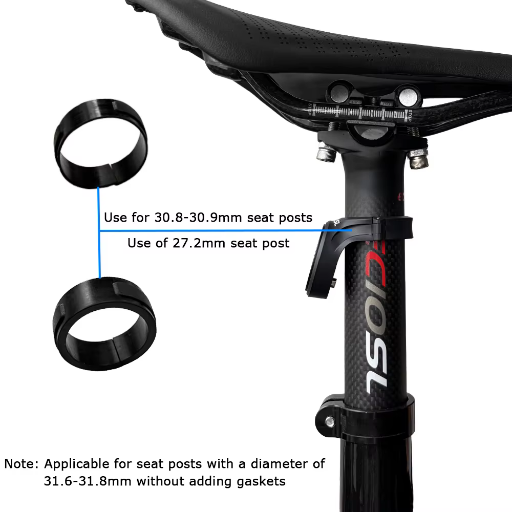 Support de selle de vélo compatible avec Garmin Varia RTL510 RTL515 RVR315 RearVue 820 Radar de recul et feu arrière