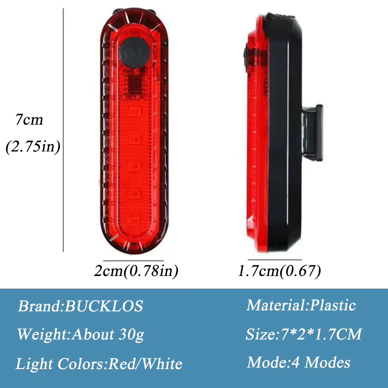 BUCKLOS éclairage de vélo lumière
