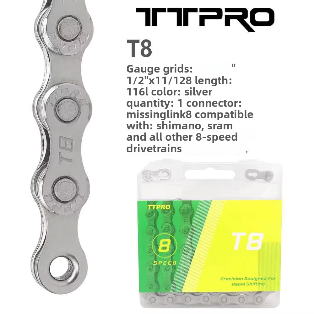 Chaîne de vélo durable TTPRO 7-12 vitesses pour VTT et vélo de route
