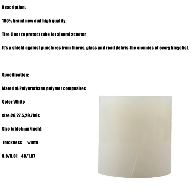 Bande anti-crevaison de 40 mm de large pour pneus de vélo 22