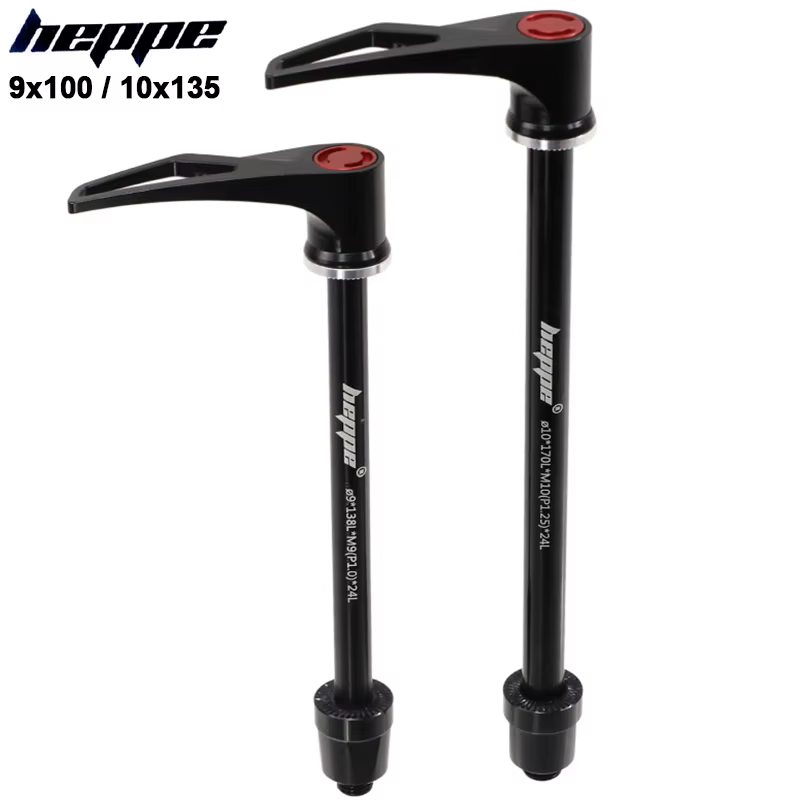 HEPPE vélo à travers l'axe 9x100 10x135 vtt vélo de route moyeu de roue avant arrière à axe traversant moyeu de vélo brochettes M10 M9 vélo à dégagement rapide