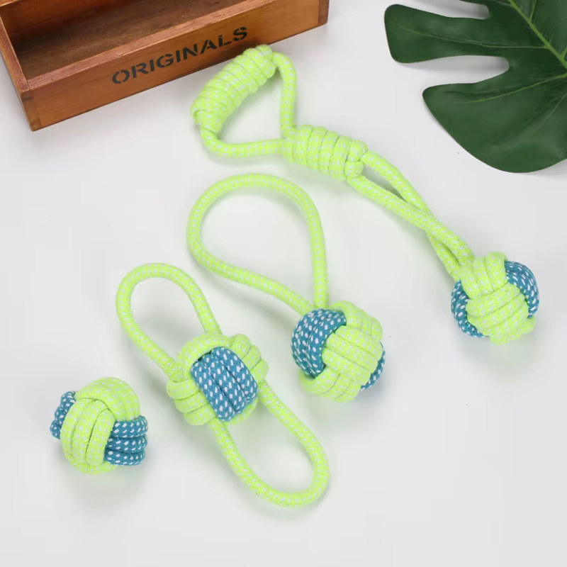 Jouets pour chiens de compagnie, pour chiens de grande et petite taille, jouet interactif en corde de coton, mini jouets pour chiens, balle pour chiens, accessoires, brosse à dents, jouet à mâcher pou