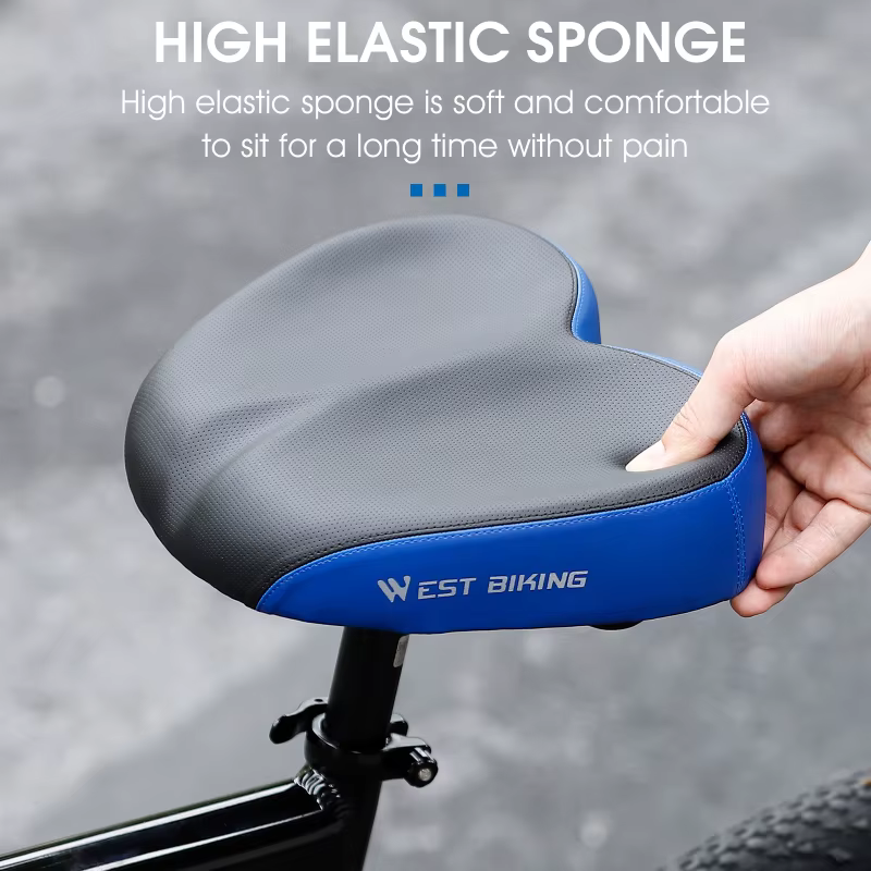 WEST BIKING Selle de vélo élargir épaissir respirant doux ergonomique cyclisme voyage siège confortable équipement