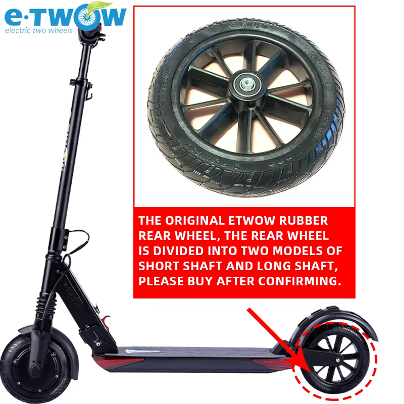 Roue arrière en caoutchouc Etwow d'origine pour Scooter électrique